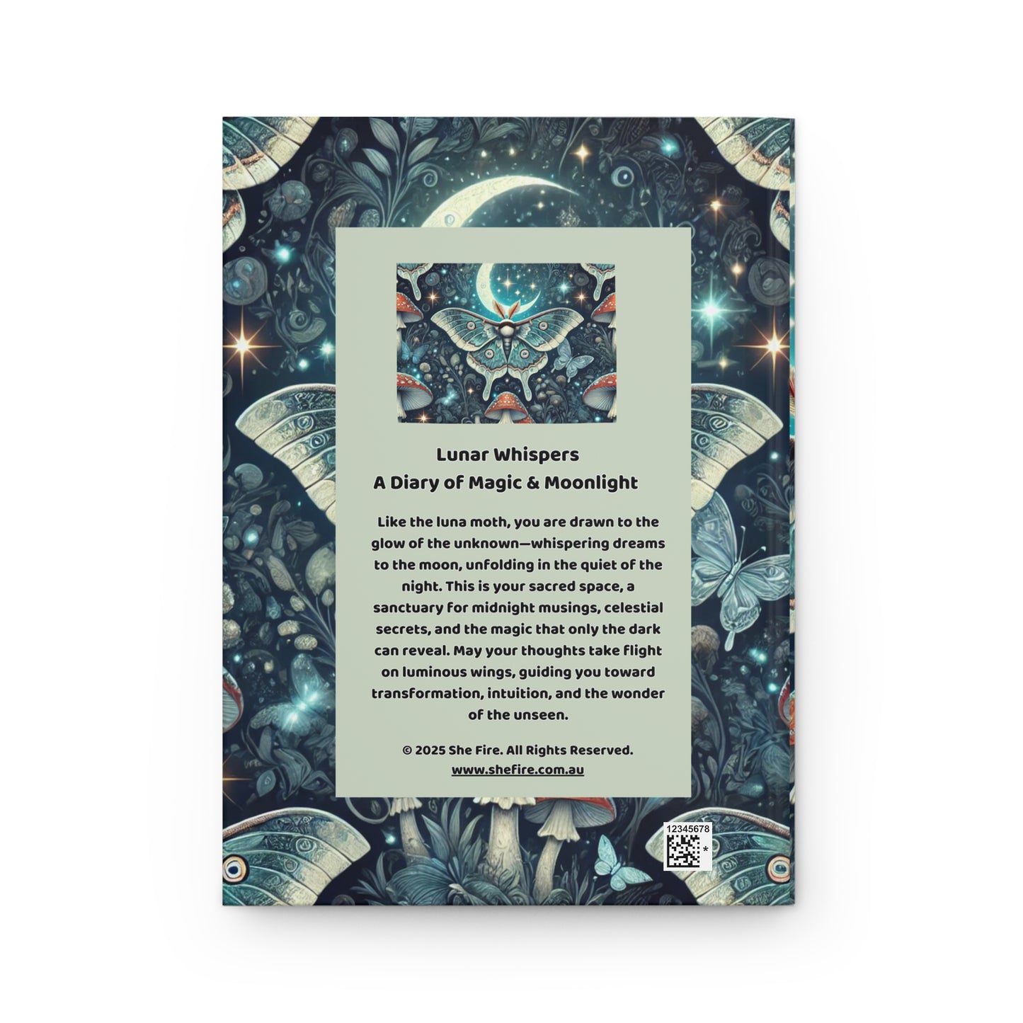 Lunar Whispers Hardcover Journal - Diary of Magic & Moonlight