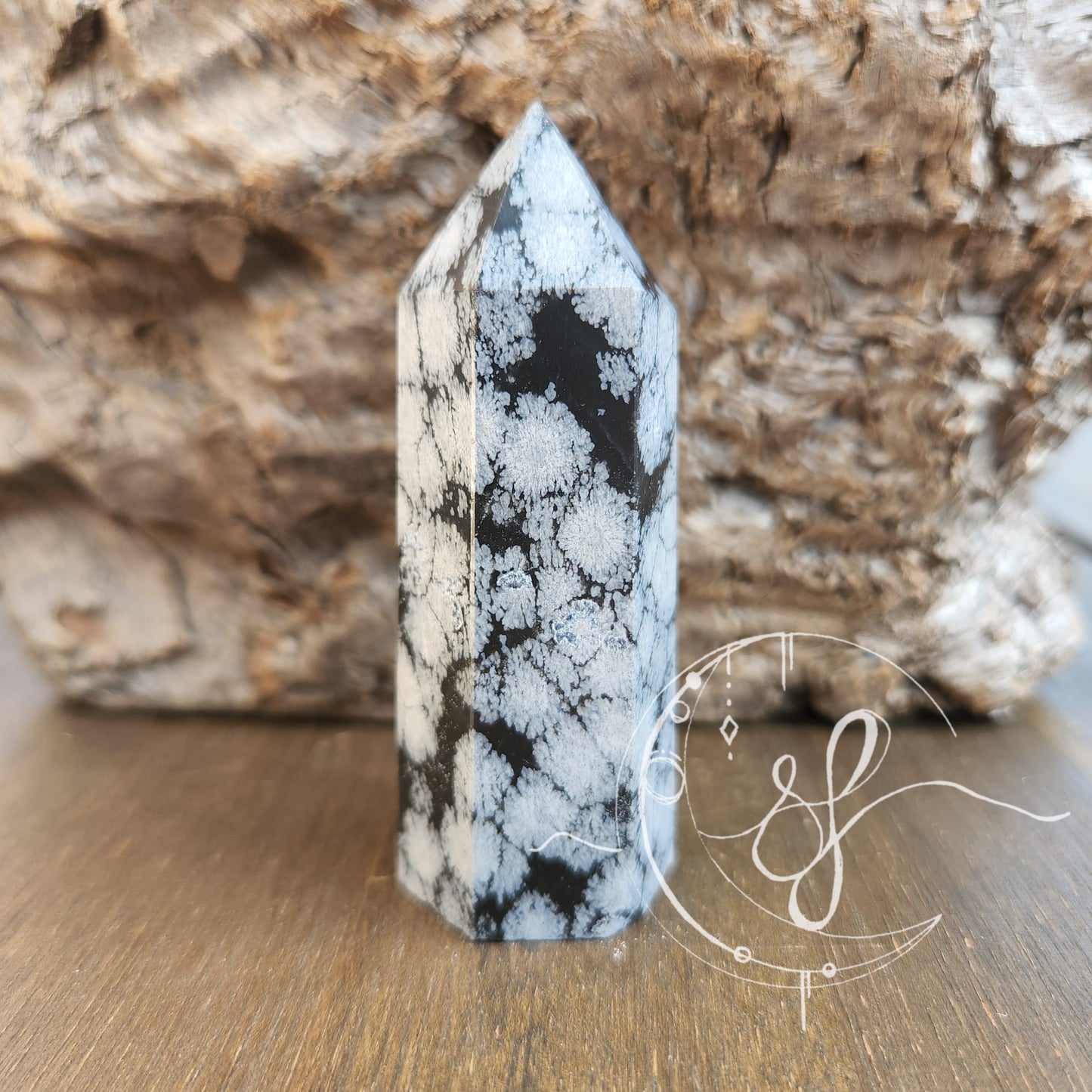 Snowflake Obsidian Point D
