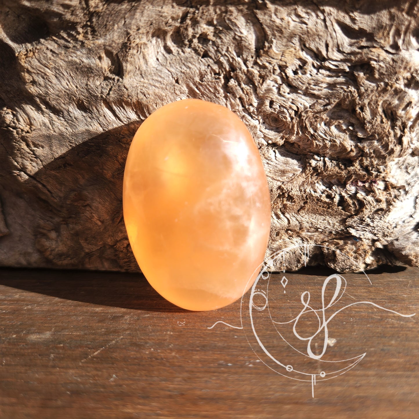 Honey Calcite Palm D