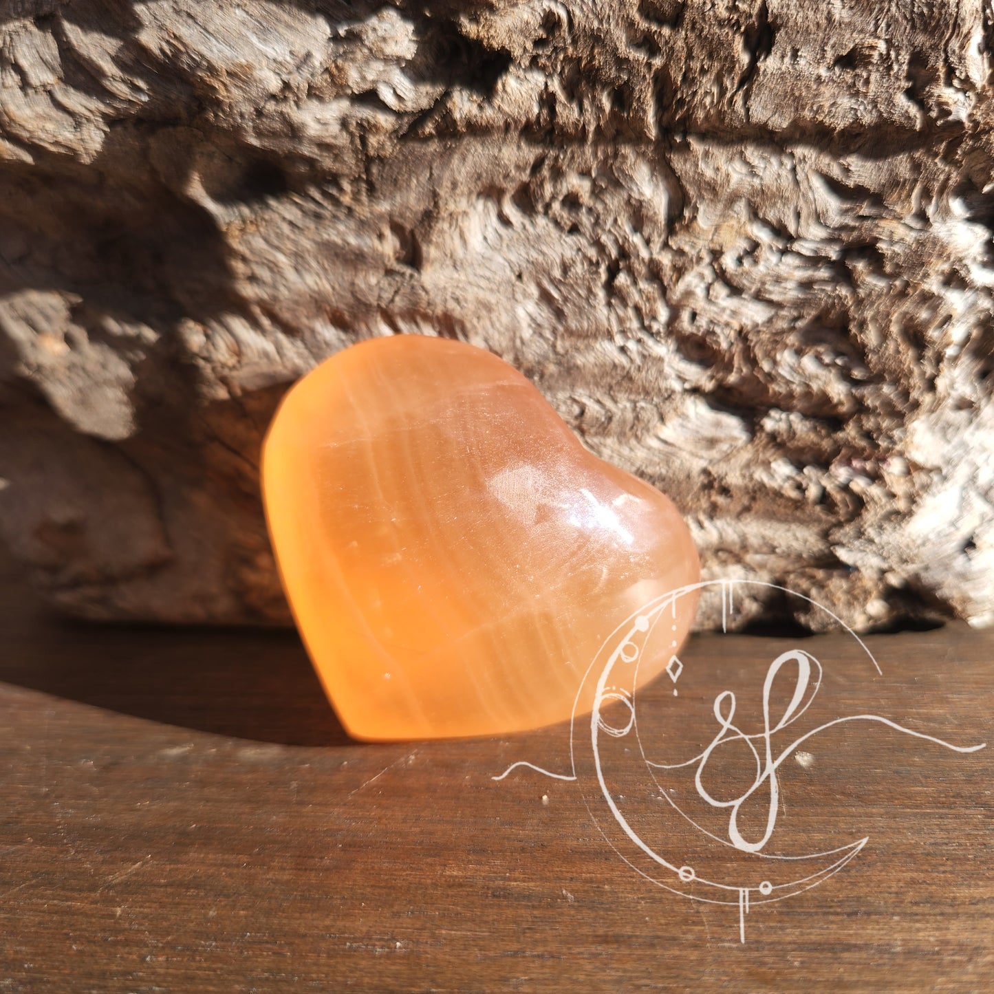 Honey Calcite Heart H