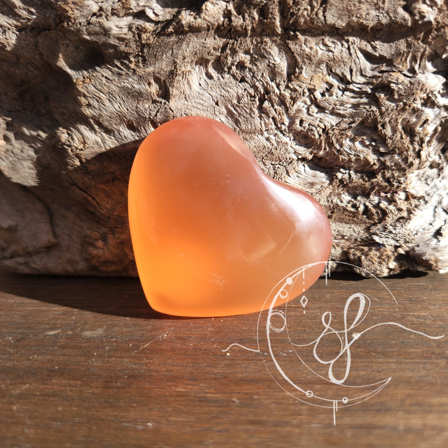 Honey Calcite Heart D