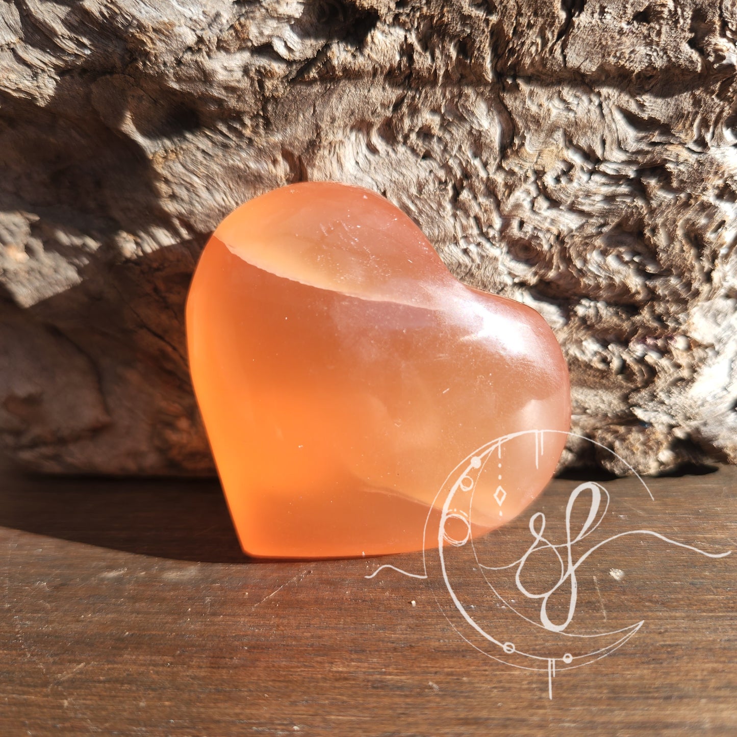 Honey Calcite Heart G