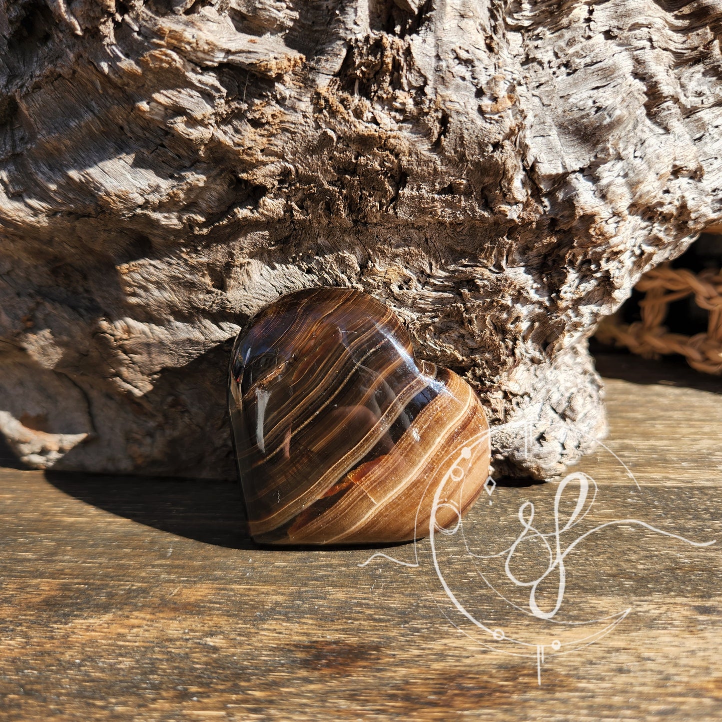 Chocolate Calcite Heart A