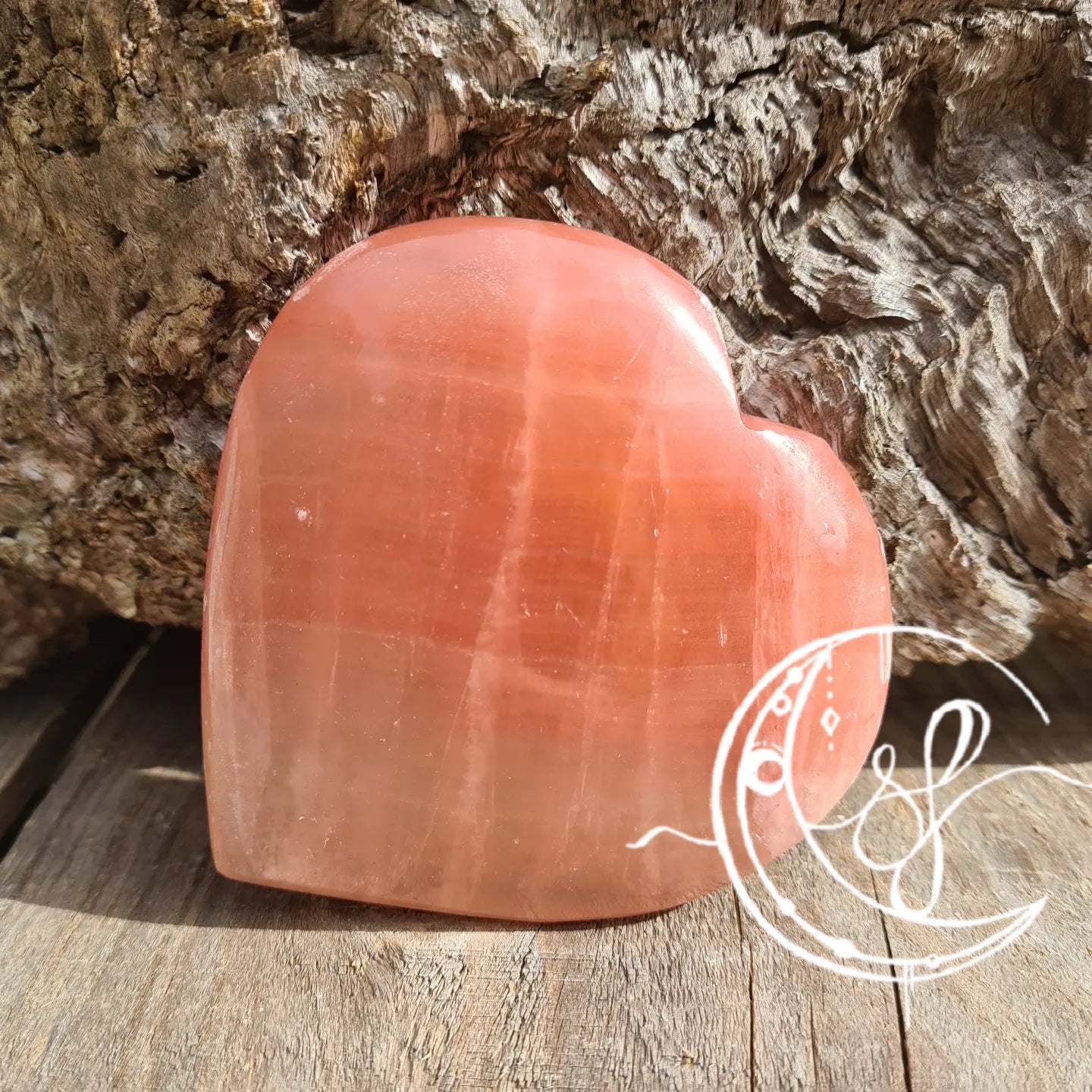 Rose Calcite Heart B