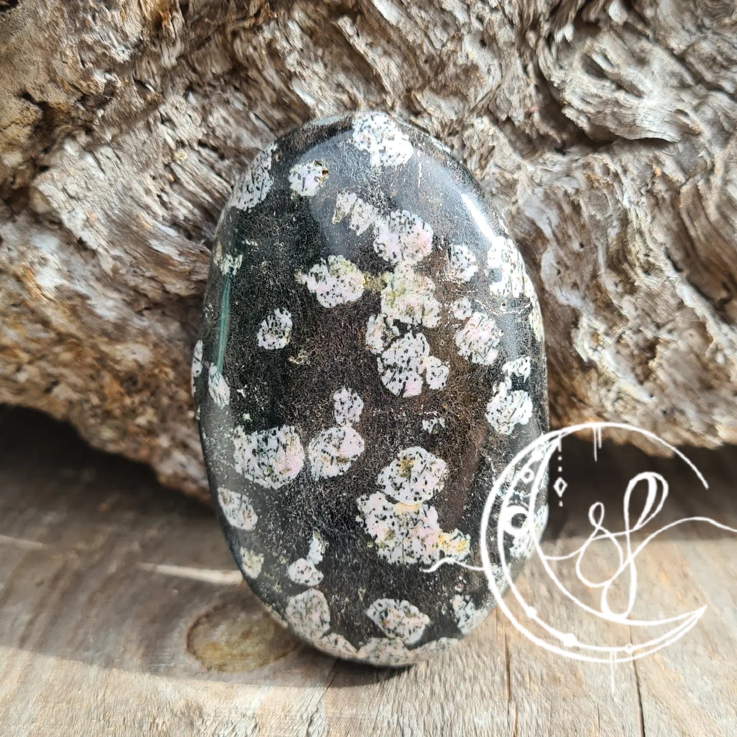 Marshmallow Rhodonite Palm C