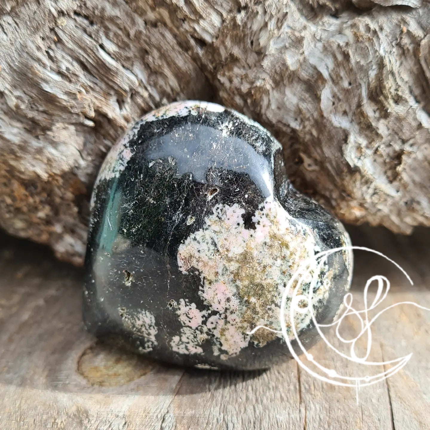 Marshmallow Rhodonite Heart D