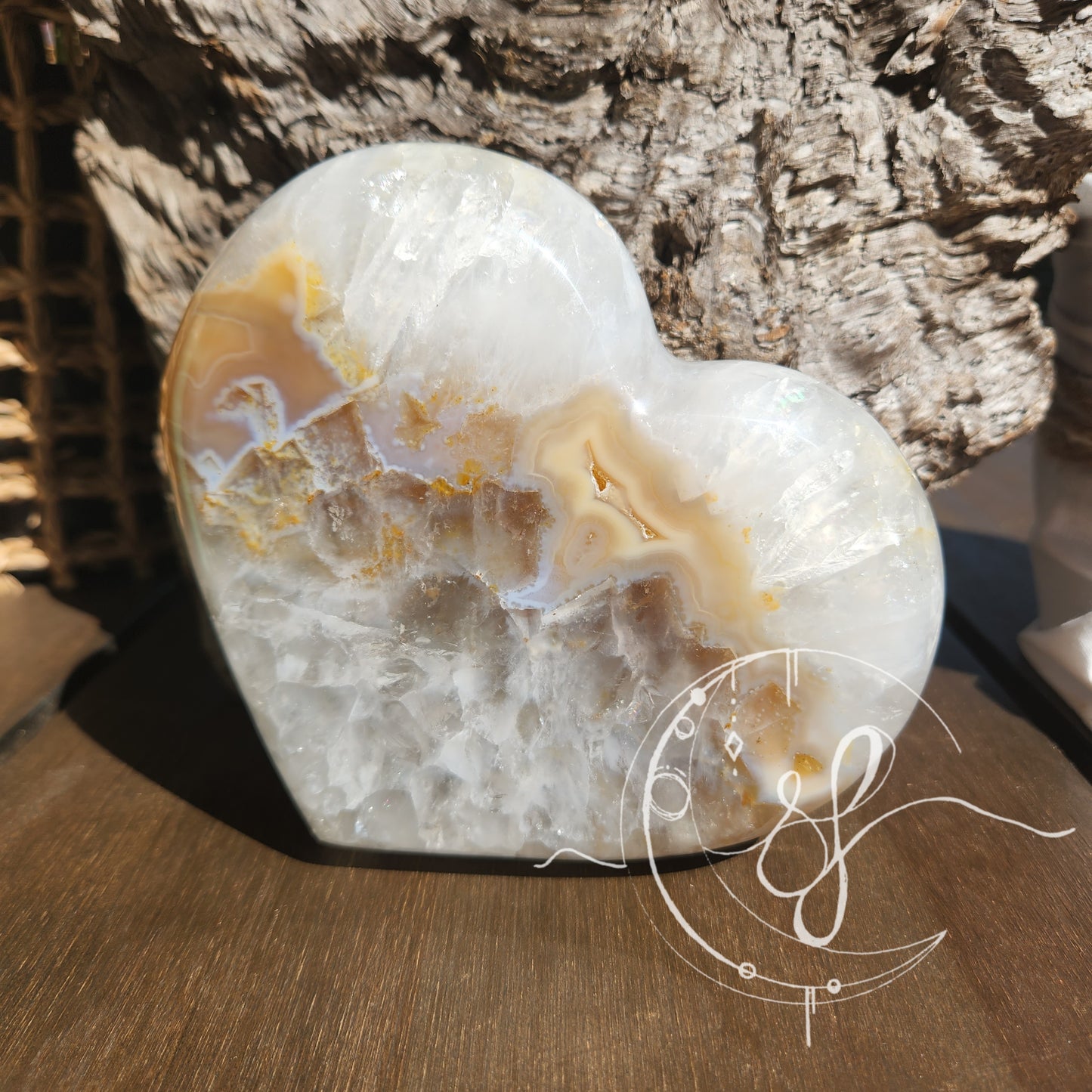 Druzy Agate Quartz Heart D