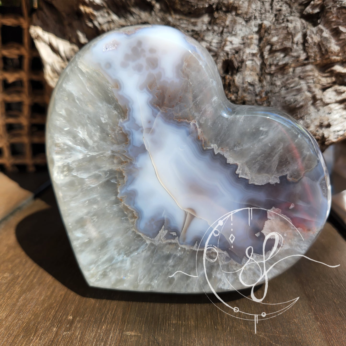 Druzy Agate Quartz Heart G