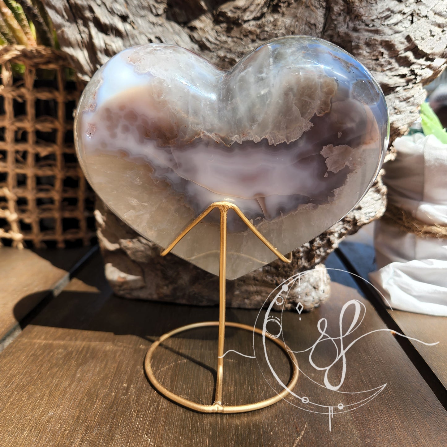 Druzy Agate Quartz Heart G