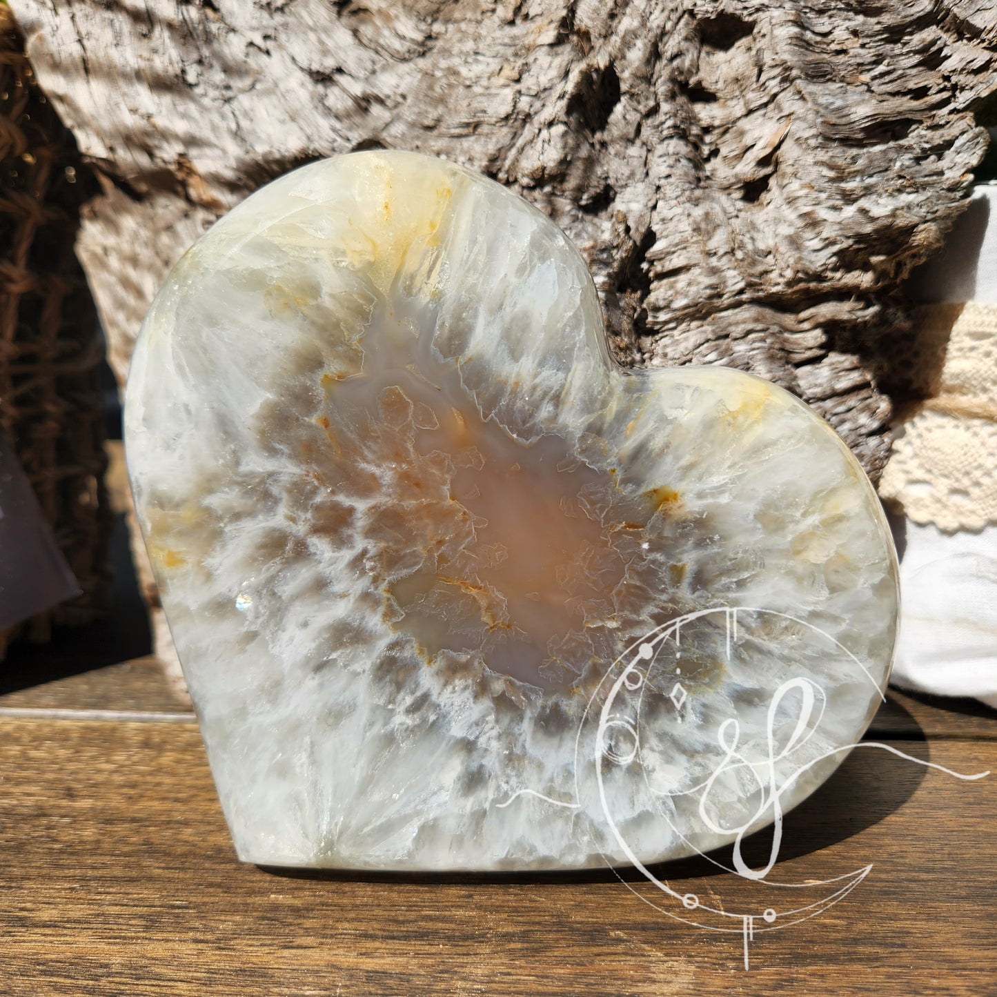 Druzy Agate Quartz Heart N