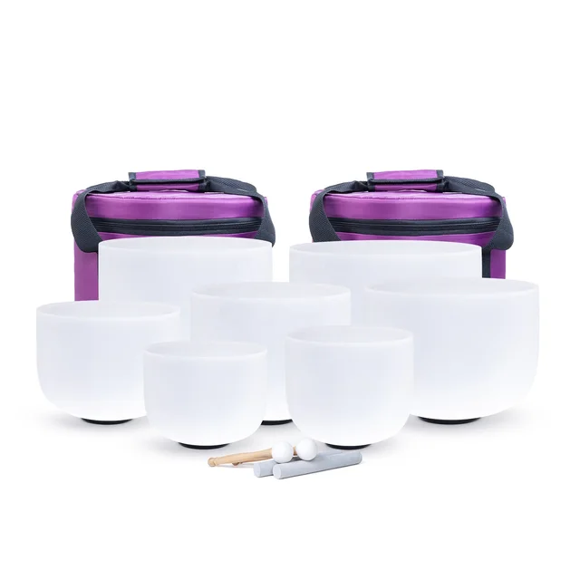 White Quartz Sound Bowl Set - 432Hz Tuning