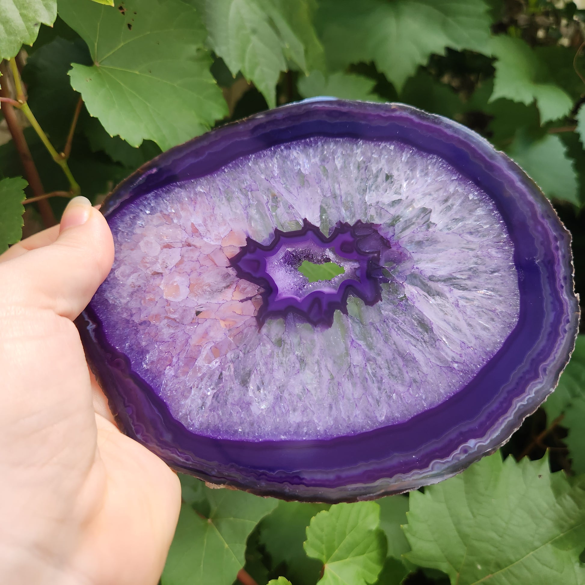 Purple agate slice She Fire 