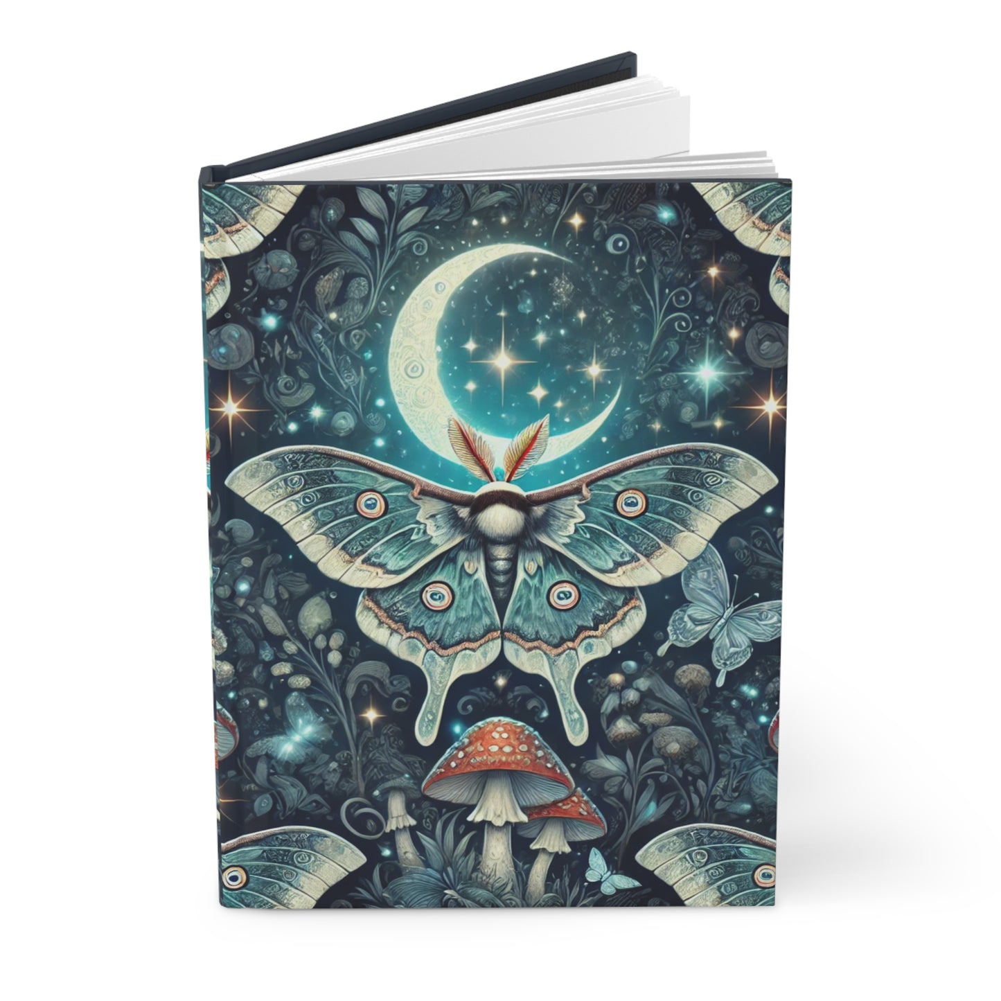 Lunar Whispers Hardcover Journal - Diary of Magic & Moonlight