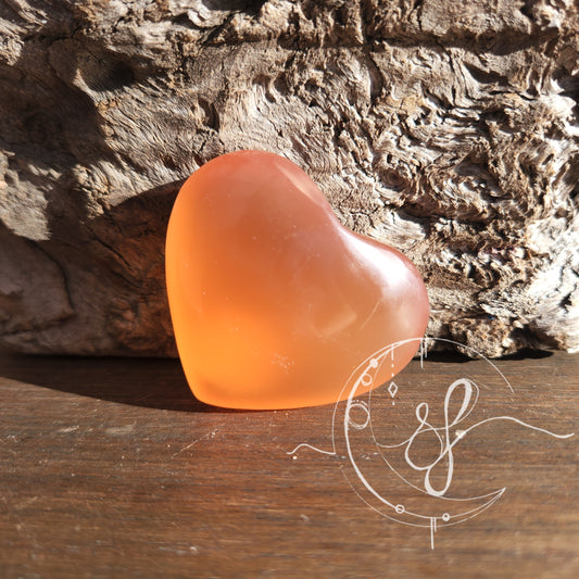Honey Calcite Heart D