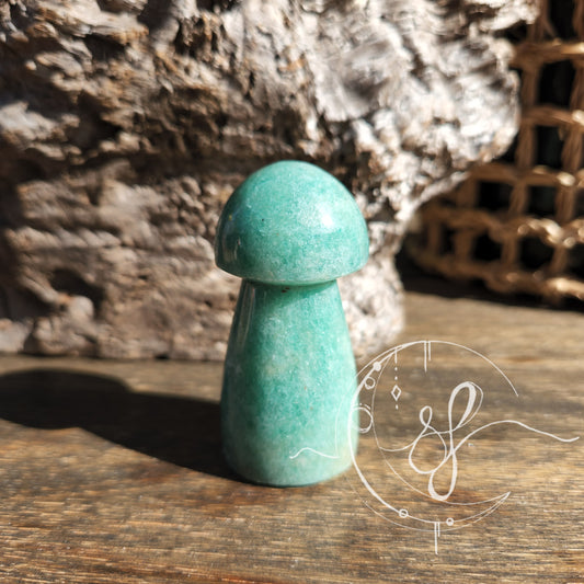 Green Adventurine Mushroom A