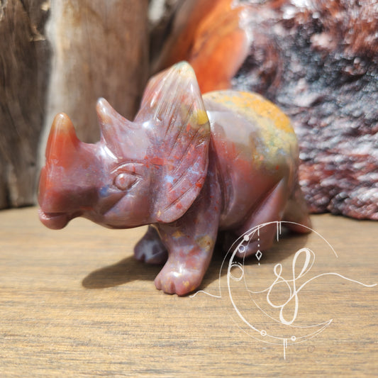 Centrosaurinae ocean jasper dinosaur Carving She fire