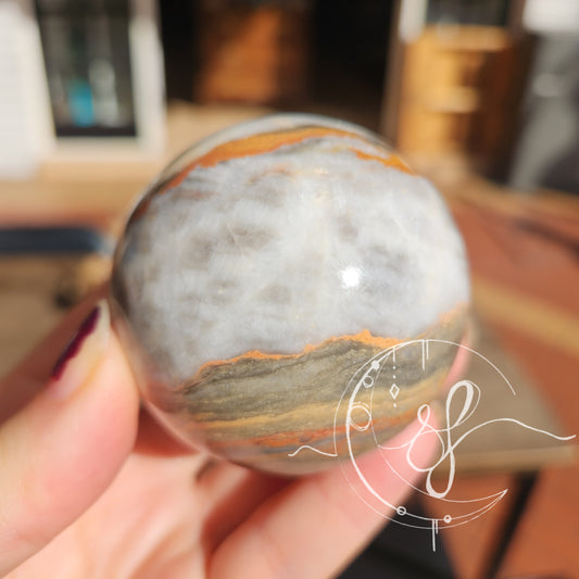 Grey Banded Onyx Sphere B