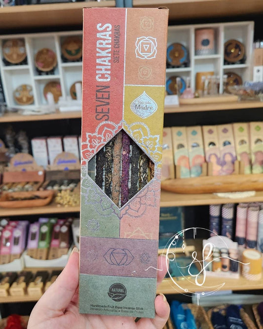 Sagrada Madre Seven Chakras Incense, natural fruit-based incense sticks, chakra balancing