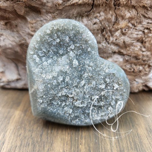 Uraguay Agate Amethyst Druzy Heart P
