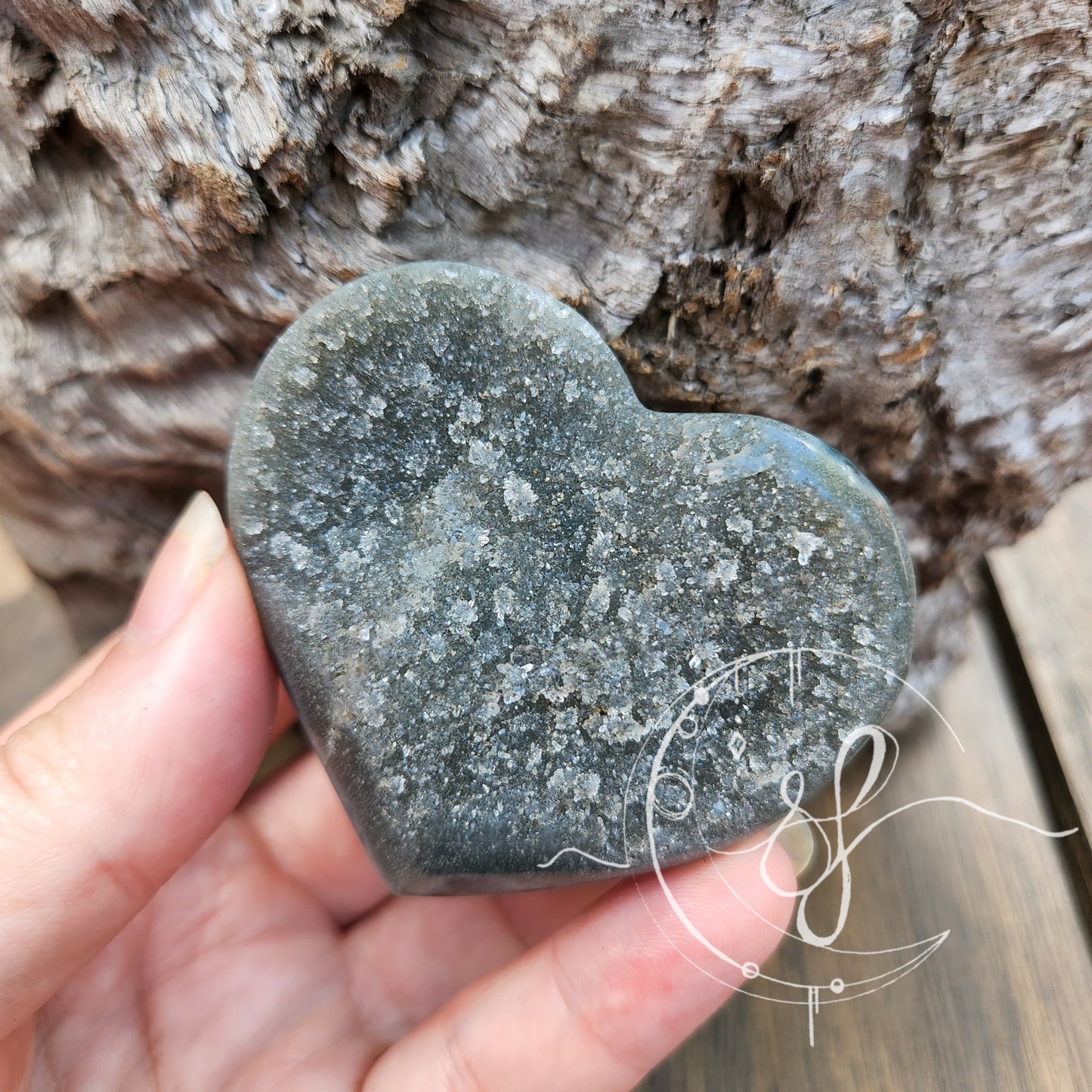 Uraguay Agate Amethyst Druzy Heart P