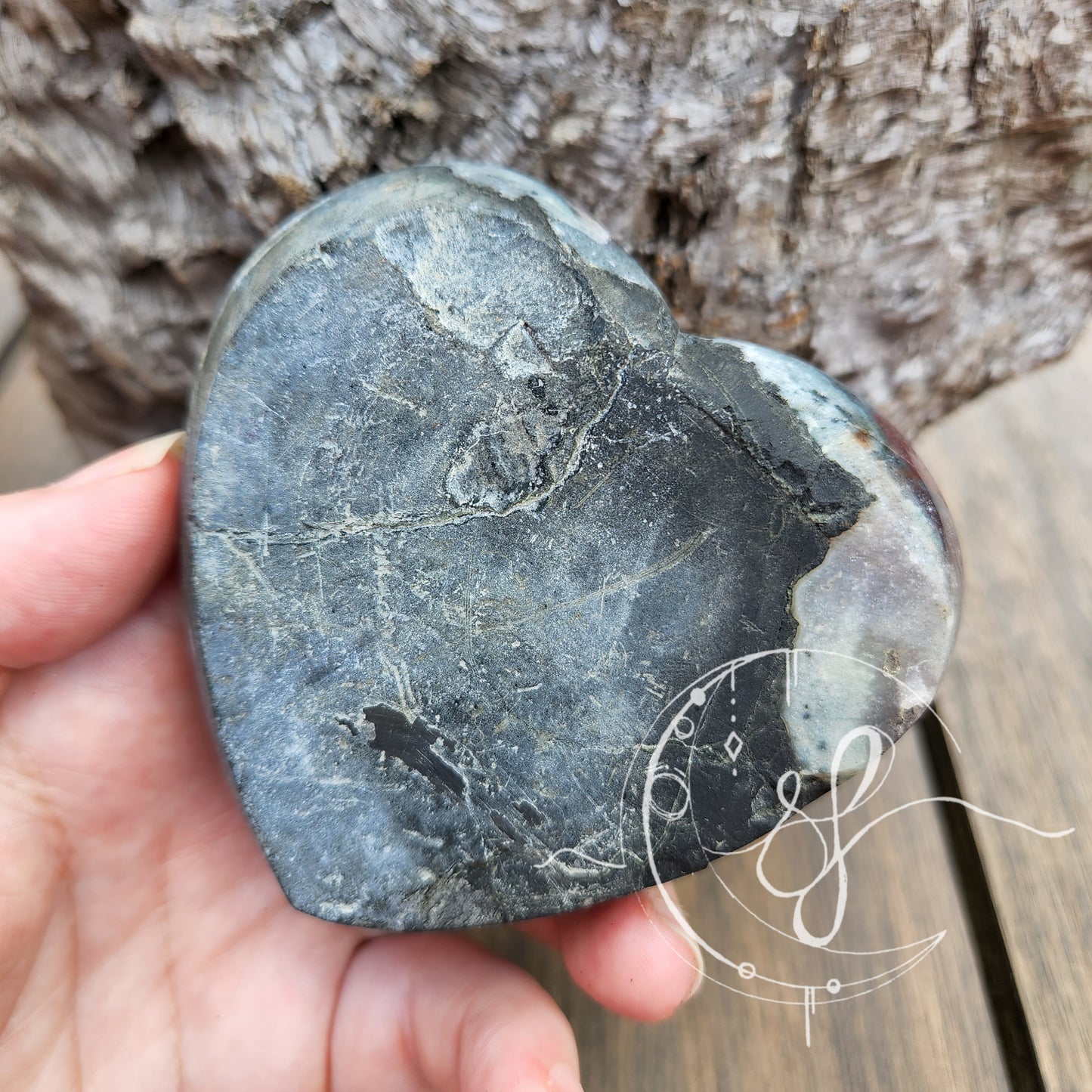 Uraguay Agate Amethyst Druzy Heart Y