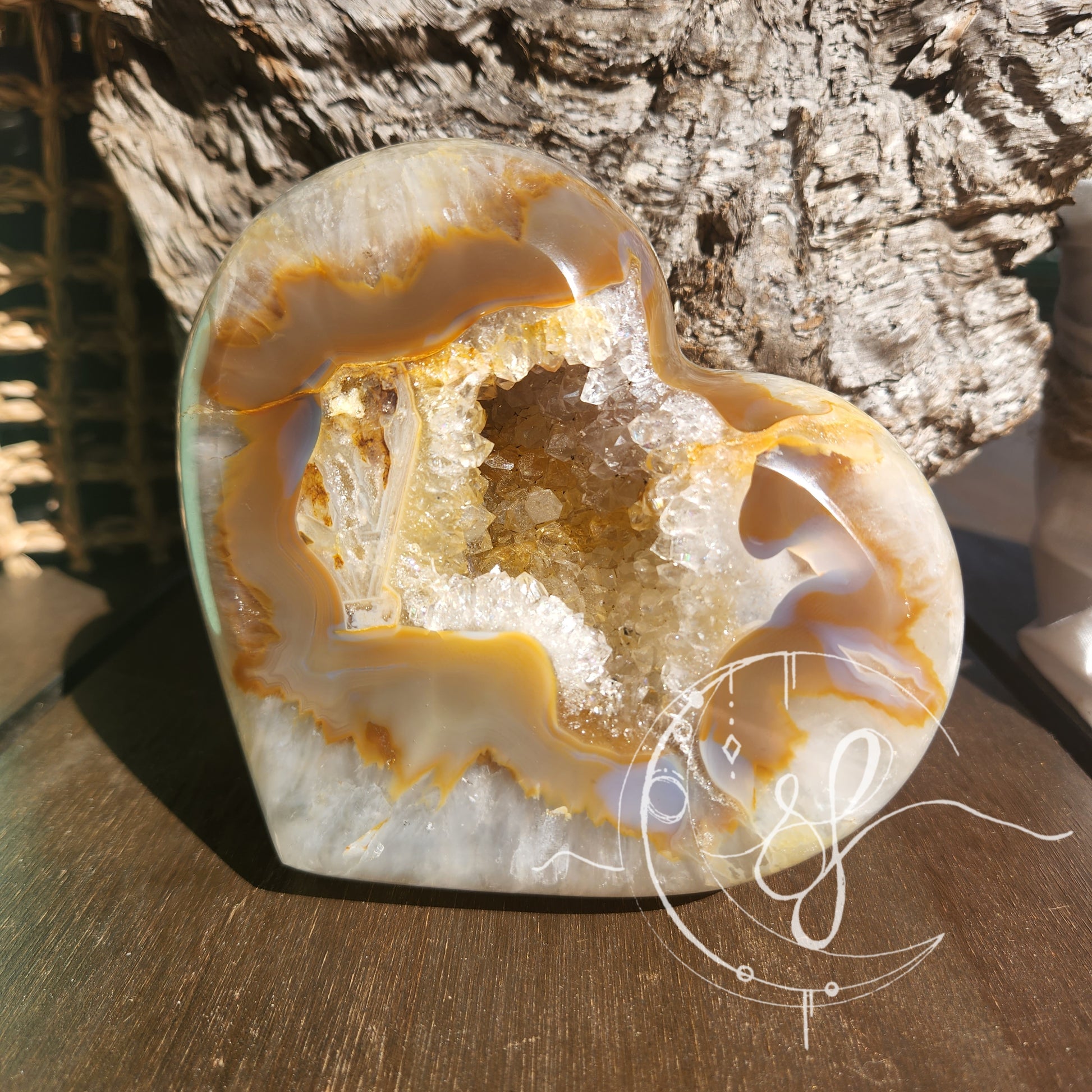 Agate Druzy Heart