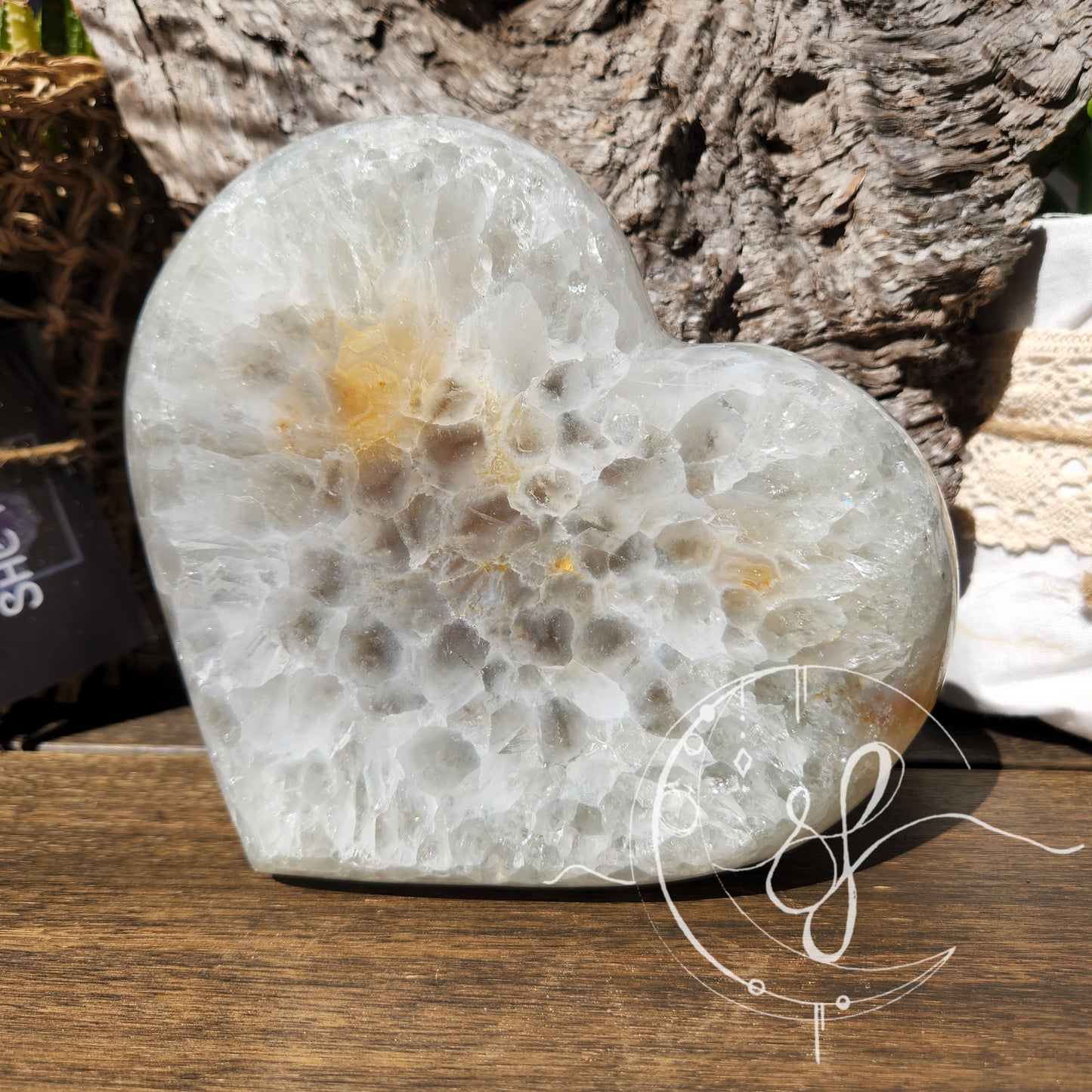 Druzy Agate Quartz Heart R