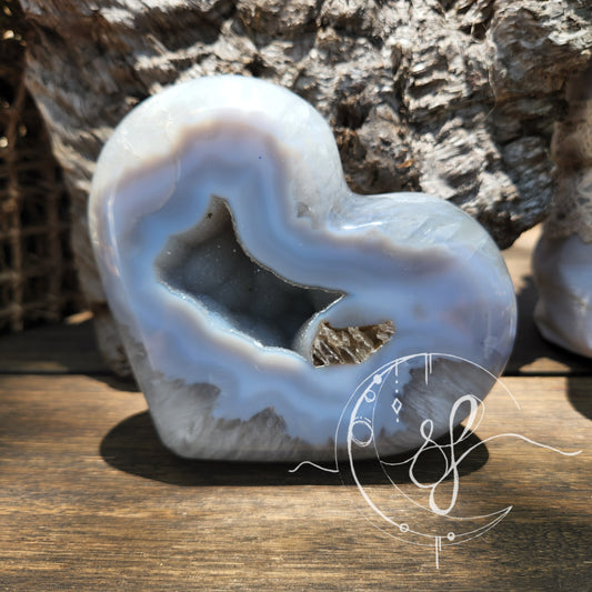 Druzy Agate Quartz Heart X
