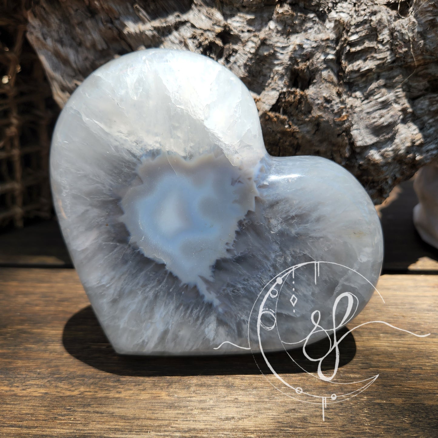 Druzy Agate Quartz Heart X